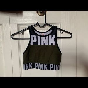 Pink Victoria Secret Green Sports Bra